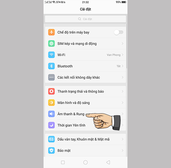 Vào âm thanh và rung